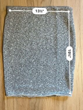 Max Studio Gray Marled Knit Pencil Skirt